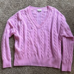Chic Lilac V-Neck Sweater
